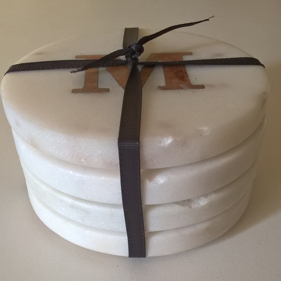 Pottery Barn Other - pottery barn coasters monogrammed m set of 4